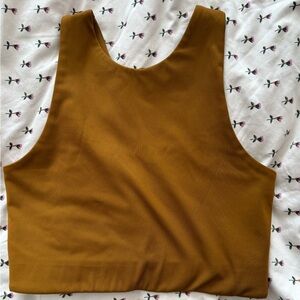 Girlfriend Collective Dylan Tank Bra Yellow Ochre M